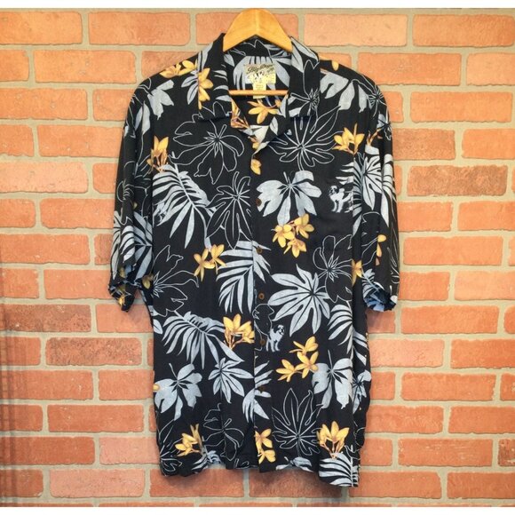 Big Dogs Hawaiian Button Up Shirt Size XL Tropical Floral Short Sleeve Resort - Picture 1 of 8